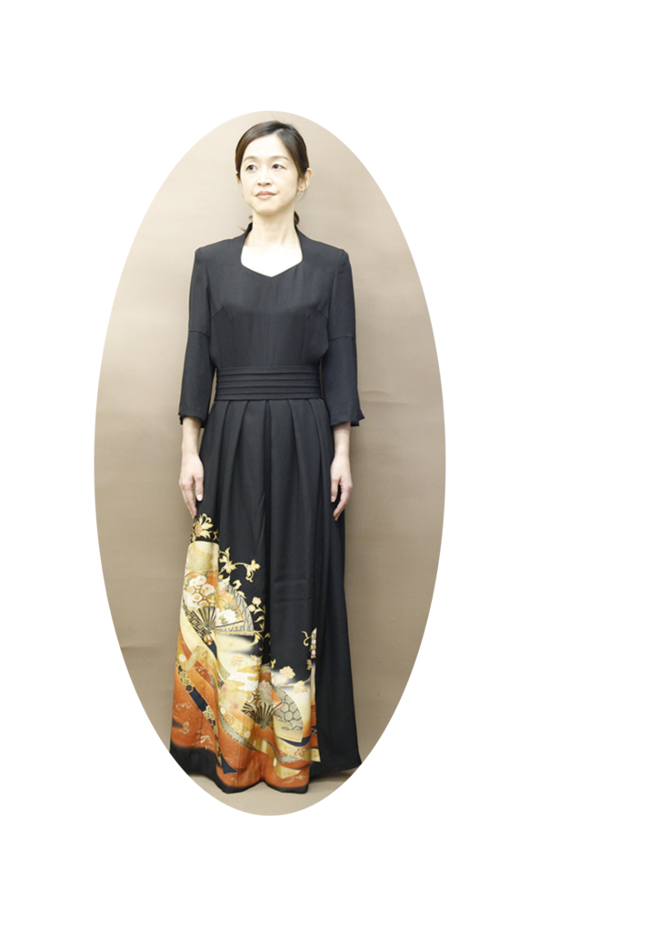 留袖ドレス、新郎新婦母❣️着やすい前開き　群鶴　金駒　着丈126 留袖ドレス、新郎新婦母❣️着やすい前開き 着丈132 - メルカリ
